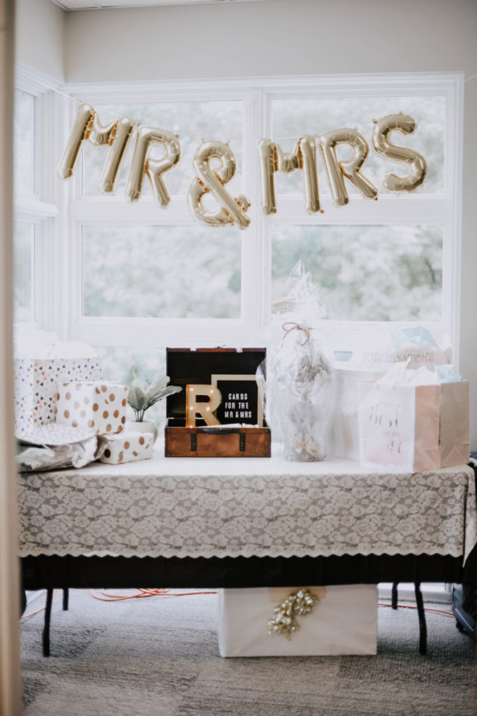 A home for a couple with mr & mrs balloons